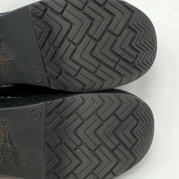 Dansko 'Professional' Black Leather Embossed Clogs - Women's EU 36 US 5.5-6 - Picture 11 of 12